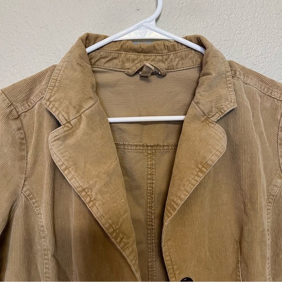 St. John's Bay Stretch Tan Corduroy Women's Jacket Size Medium Fits Small - Picture 3 of 7